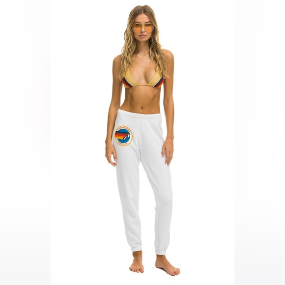 Aviator Nation Pants - Aviator Nation Sweatpants - White size small